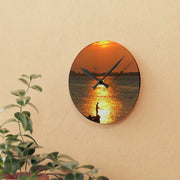 Fisherman Acrylic Wall Clock