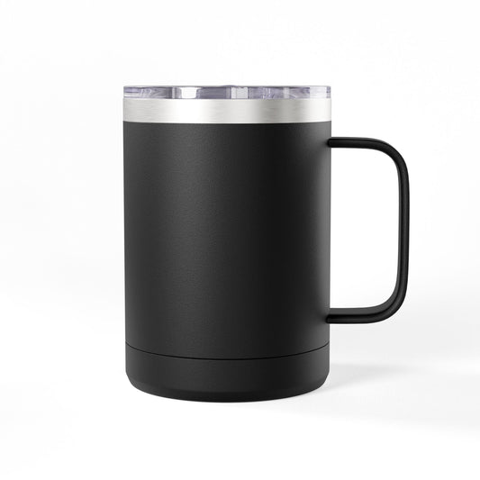 15oz Insulated Coffee Tumbler Mug — Travel-Ready White Stainless Steel