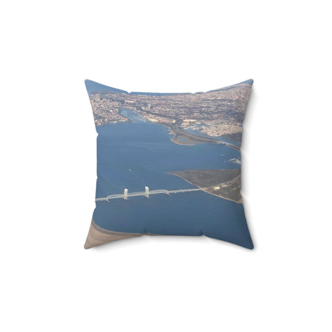 Bridge Polyester Square Pillow