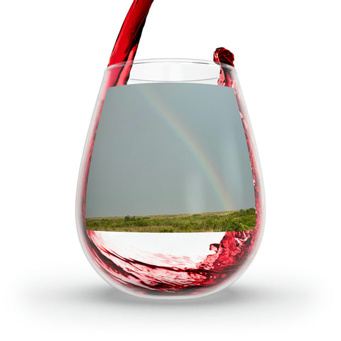 Rainbow Stemless Wine Glass, 11.75oz