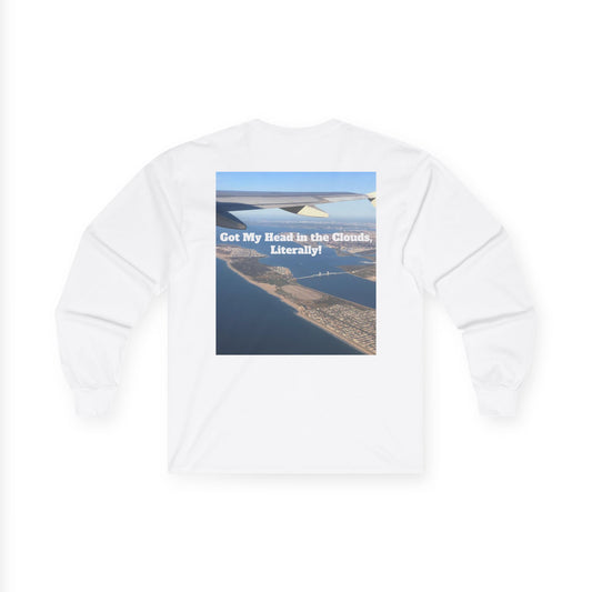 Airplane View Ultra Cotton Long Sleeve Tee