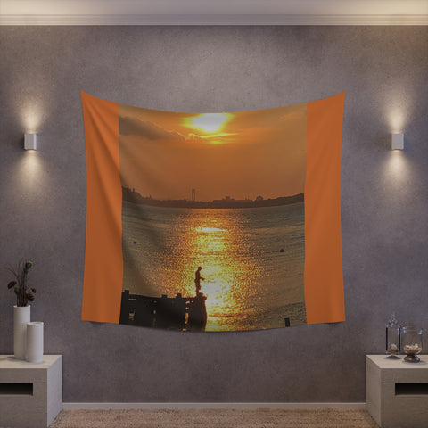 Fisherman Printed Wall Tapestry