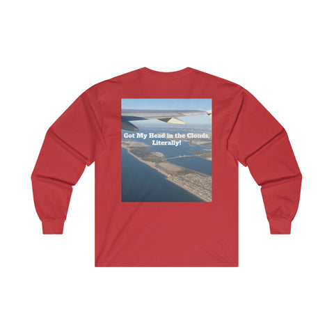 Airplane View Ultra Cotton Long Sleeve Tee