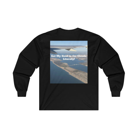 Airplane View Ultra Cotton Long Sleeve Tee