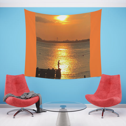 Fisherman Printed Wall Tapestry