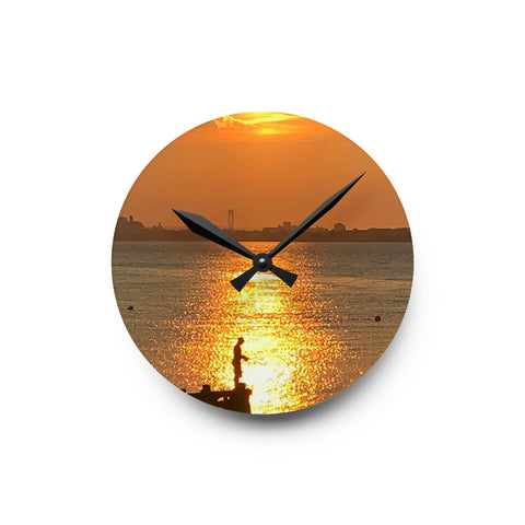 Fisherman Acrylic Wall Clock