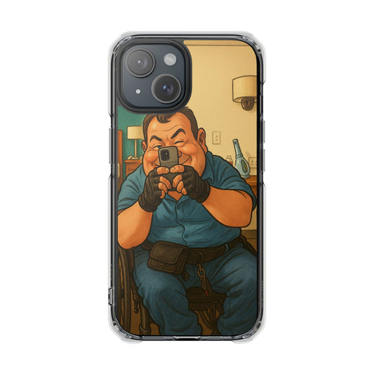 Clear Magnetic Phone Case — “FF" Illustrated Design