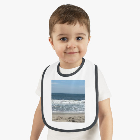 Baby Ocean Contrast Trim Jersey Bib