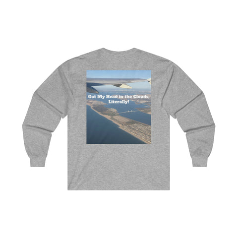 Airplane View Ultra Cotton Long Sleeve Tee